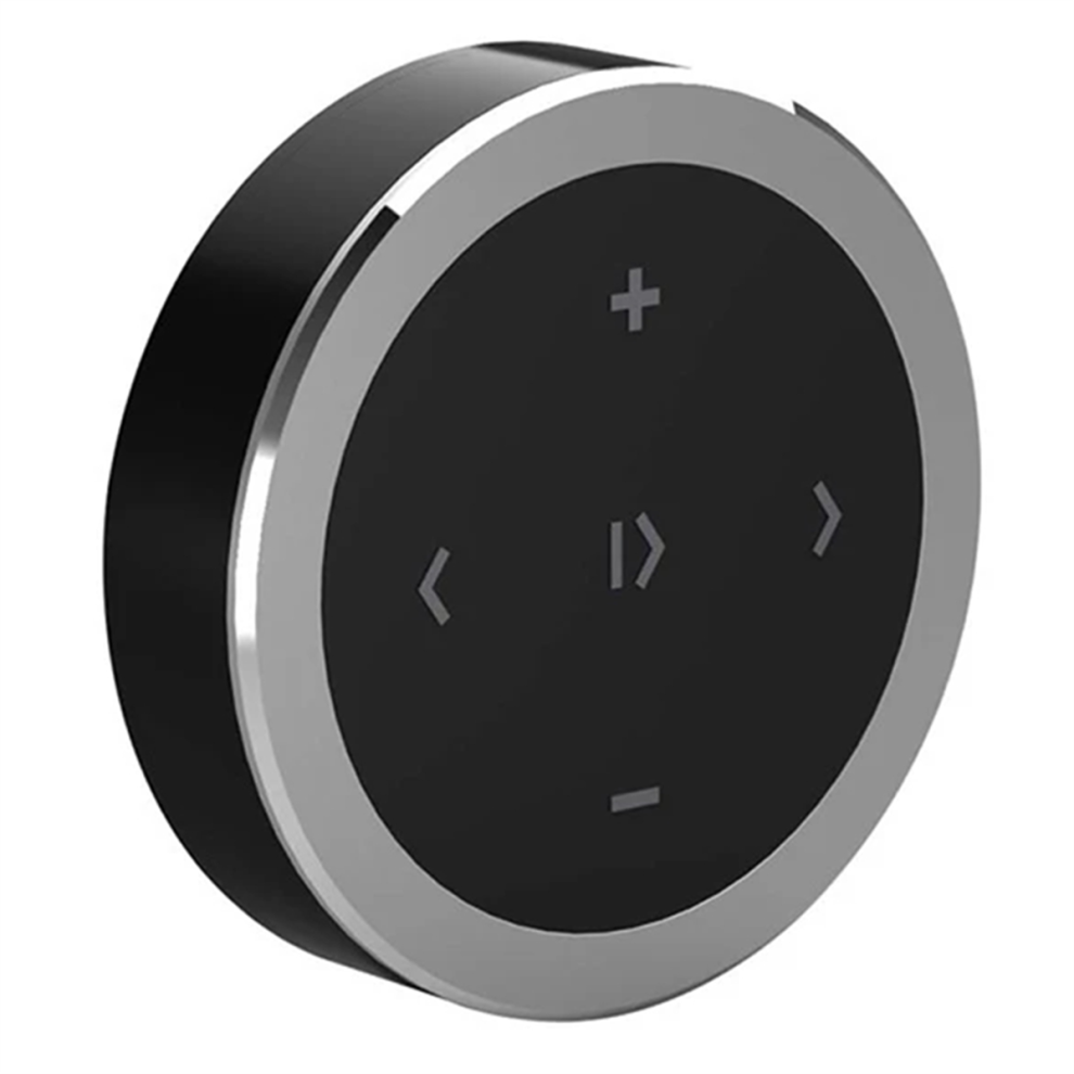 Steering Wheel Music Player Wireless Bluetooth Remote Control Media Black/Silver 4851814514957