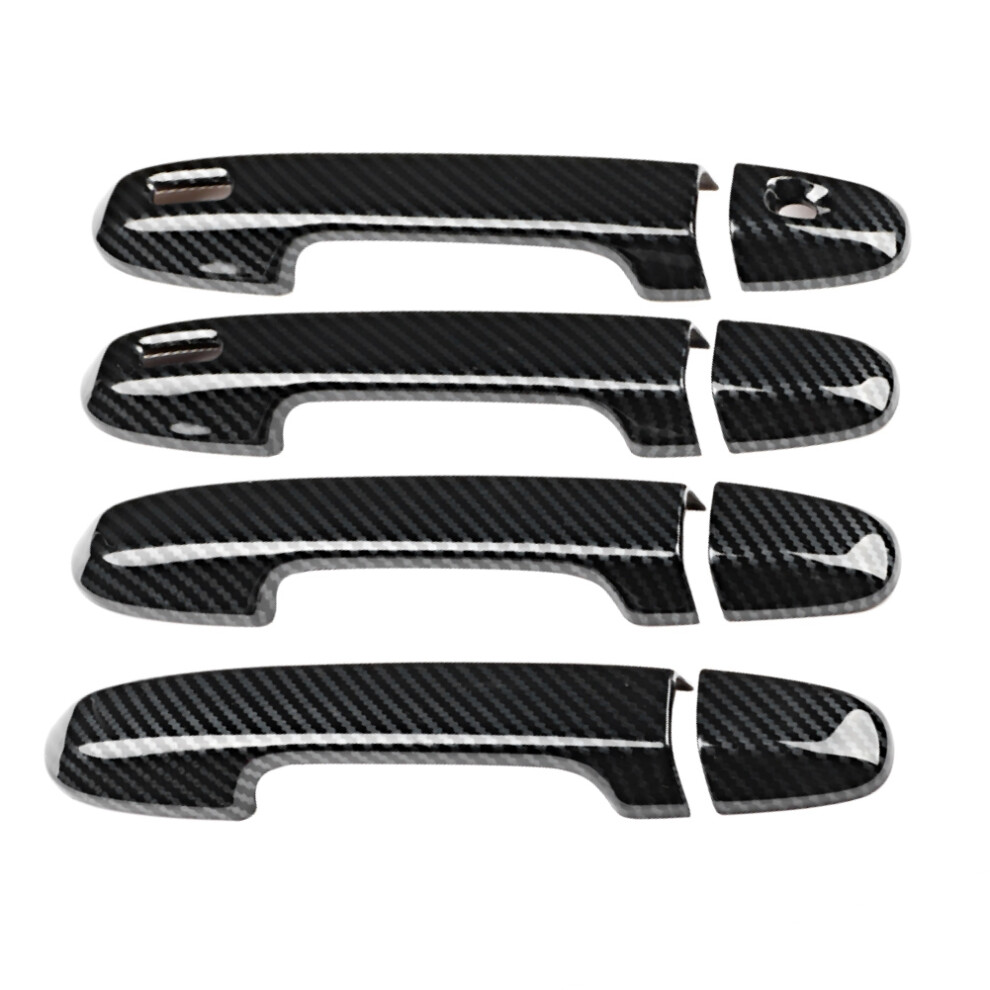 8Pcs/Set Carbon Fiber Smart Exterior Door Handle Cover Trim Fit For Subaru Forester Sk 19 Grain 8491324541928