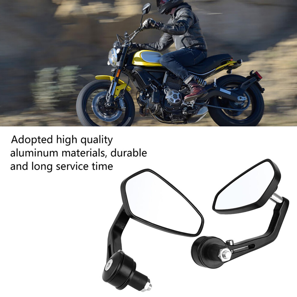 2Pcs Universal Motorcycle 7/8" Handle Bar Aluminum Rearview Mirrors 5071324541949
