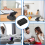 Caixa de som Bluetooth 3 em 1 com despertador potente e suporte para celular, preta. 7
