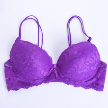 (purple, 40D) Women Lace Push Up Bra Top Cups Clothing Lingerie Sexy Plus Size Bra
