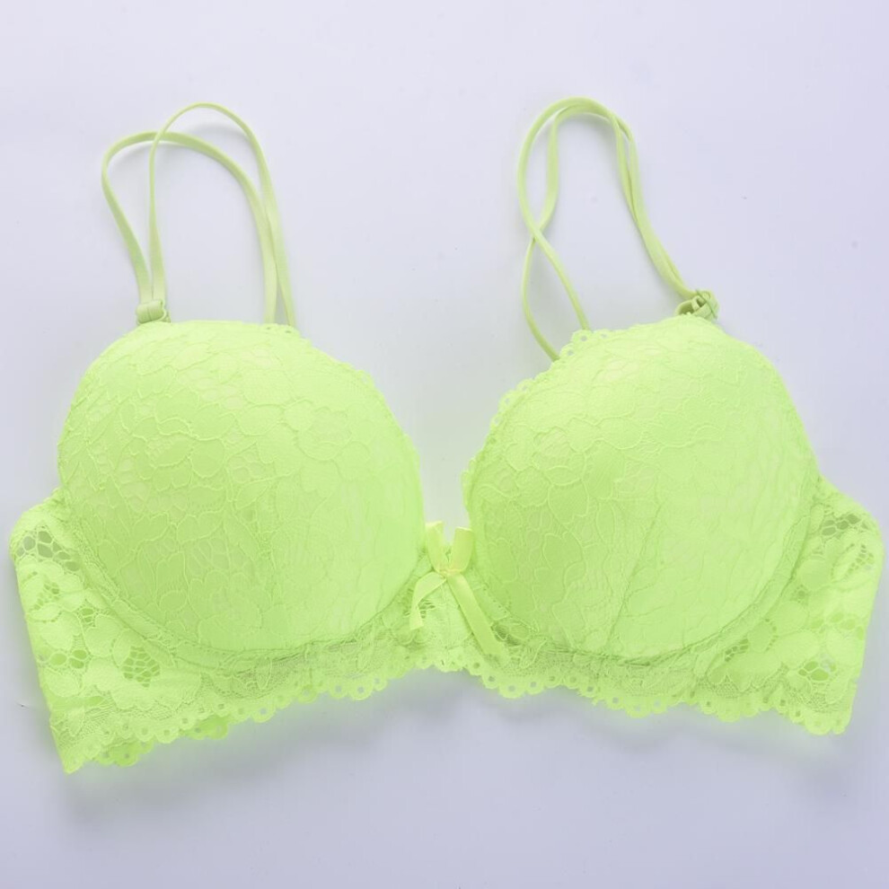 (green, 38D) Women Lace Push Up Bra Top Cups Clothing Lingerie Sexy Plus Size Bra