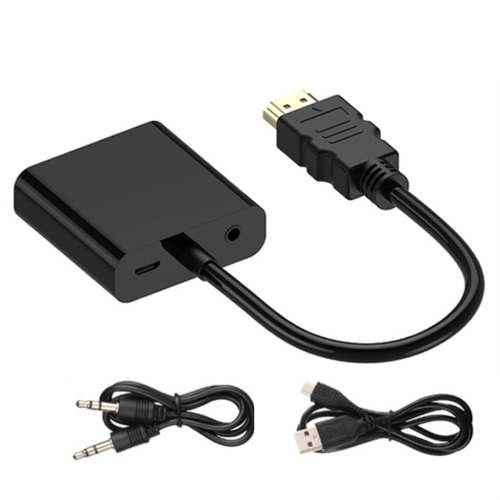 Conversor HD 1080P compatível com VGA com cabo de áudio para laptop 1