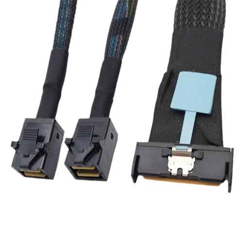0,8 m serveradapterkabel Slimesas MCIO 8I naar 2xSFF-8643 MINISAS