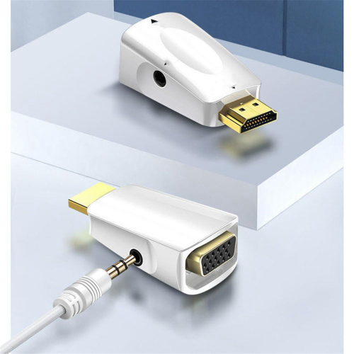 - Compatível com adaptador VGA HD 1080p e conversor de áudio, preto e branco 1