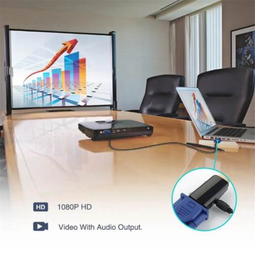 - Compatível com adaptador VGA HD 1080p e conversor de áudio, preto e branco 2