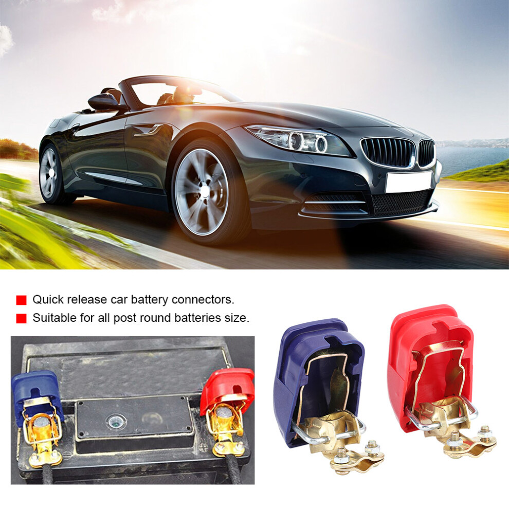 1 Pair Quick Release Battery Terminals Clamps Connector For Car Caravan Boat Motorhome 8141324542240