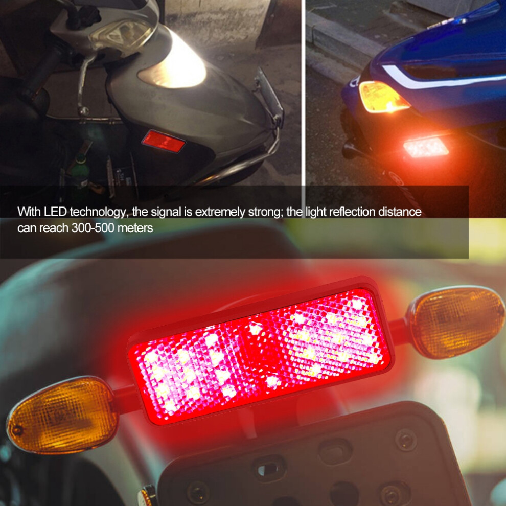 Pair Of Universal Motorcycle Led Reflector Driving Rear Brake Tail Light 5081324542150
