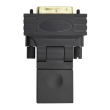 DVI to -Compatible Adapter Male to Female 360 Degree Rotating