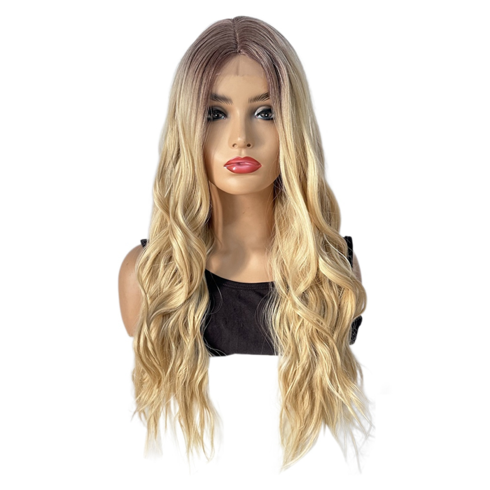 Wigs Forehead Lace Net Red Long Wig