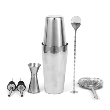 Cocktailshakerset med cocktailrecept, bartendingkit barverktyg