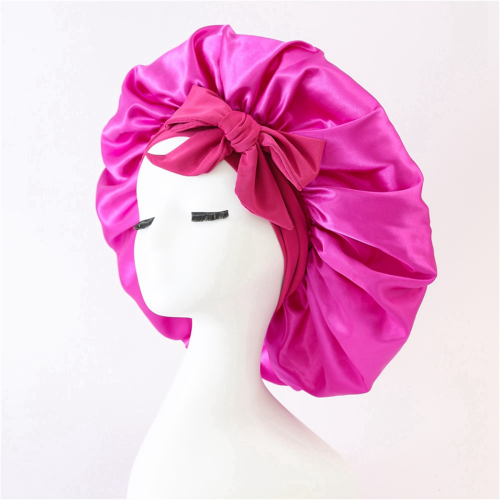 Touca de Banho Feminina para Dormir, Altamente Elástica, Rosa 2