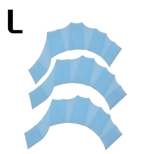 Silikon-Schwimmhandschuhe für Anfänger, Blau, Größe L 1