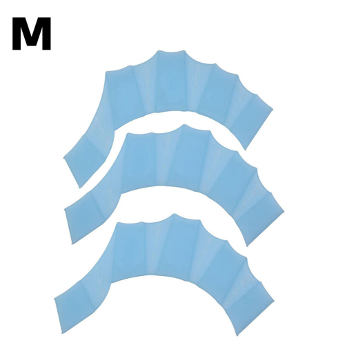 Silikon-Schwimmhandschuhe für Anfänger, Blau, Größe M 1