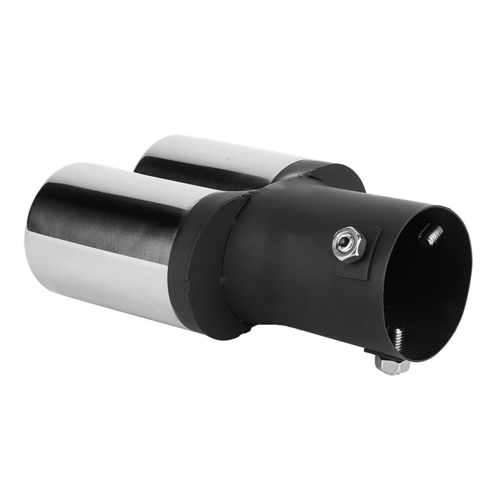 Stainless Steel Universal Car Modified Double Exhaust Pipe Rear Muffler Tip Tail Throat
