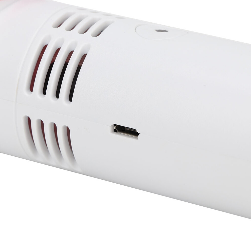 Portable Mini USB Rechargeable Bladeless Hand Held Grafting False Eyelashes Fan (White)