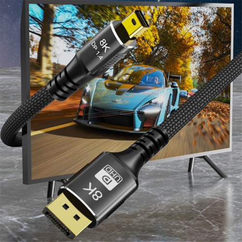 Mini DP till DP 1.4 Adapterkabel 8K Video Datakablar för skärm 3 meter 2