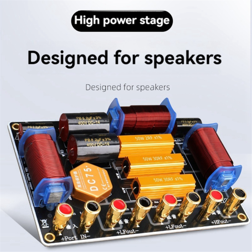 Crossover de alto-falante de 1300W para alto-falantes duplos de 10, 12 e 15 polegadas. 1
