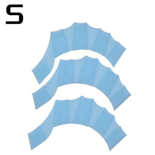 Silikon-Schwimmhandschuhe für Anfänger, Blau, Größe S 1