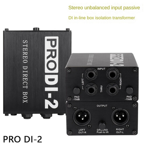Prodi-2 Passive Stereo Direct Box Audio DI Box 2