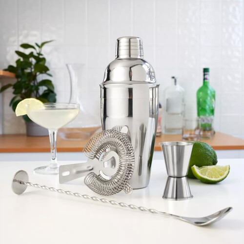 5-delat cocktailshakerset, shaker, sil, jigger 1