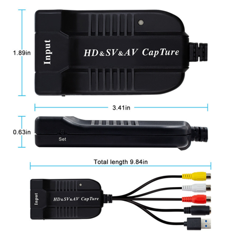 Placa de captura de vídeo USB 2.0 para conversor digital 2