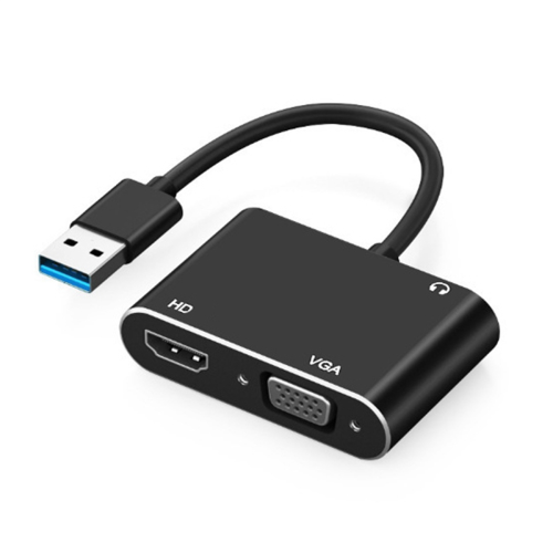 USB 3.0 naar -compatibele VGA-adapter HD-videoconverter Sync-uitgang