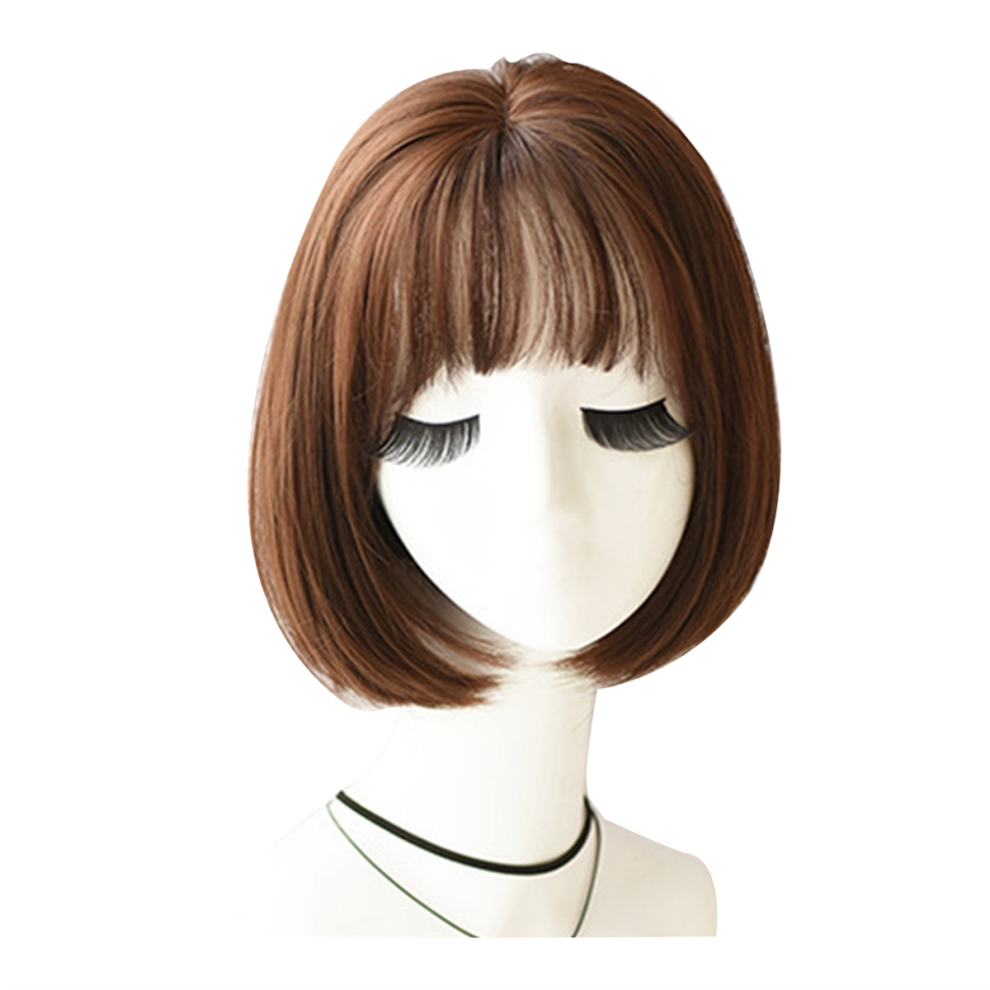Unisex Wig Bob Wig With Bangs For Women, For Daily Korea Versions 30Cm
