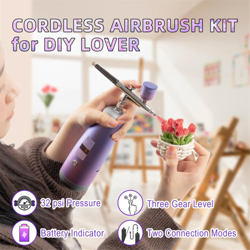 Airbrush Kit for Nails 32PSI Air Brush Kit for Makeup,Painting,Model 1