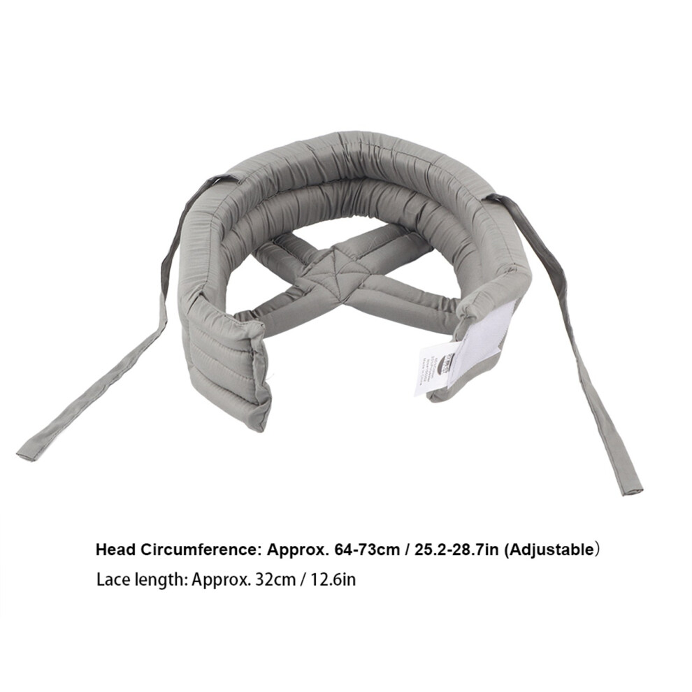 Protective Hat Elder Head Cap Safety Helmet Old Man Fall Prevention With Lace (Gray) 3551324543164