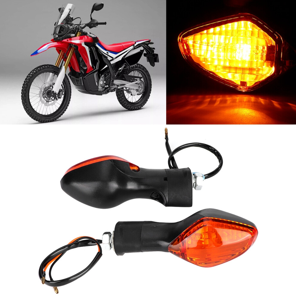 1 Pair Turn Signal Indicator Lamp Fit For Honda Crf250l Motorcycle Modified Black/Yellow 3781324543424