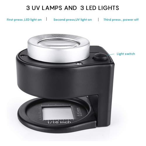 Loupe grossissante 30x et mini-microscope grossissant 60x 1