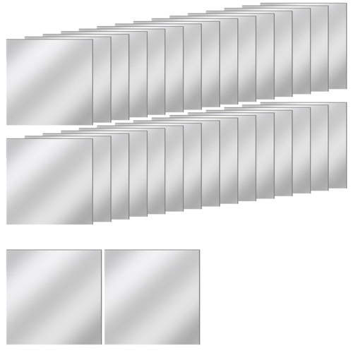 30 pezzi di piastrelle acriliche mini a specchio autoadesive, per lavori artigianali 10x10 cm