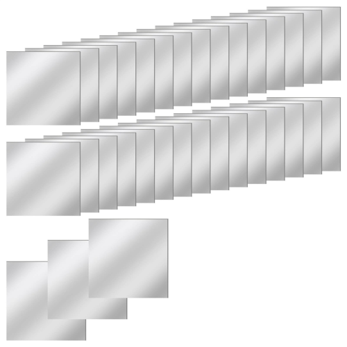 30 pezzi di piastrelle acriliche mini a specchio autoadesive, per lavori artigianali 7,5x7,5 cm