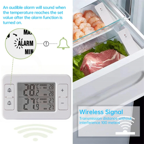 Draadloze thermometer met LCD-scherm en digitaal alarm 1