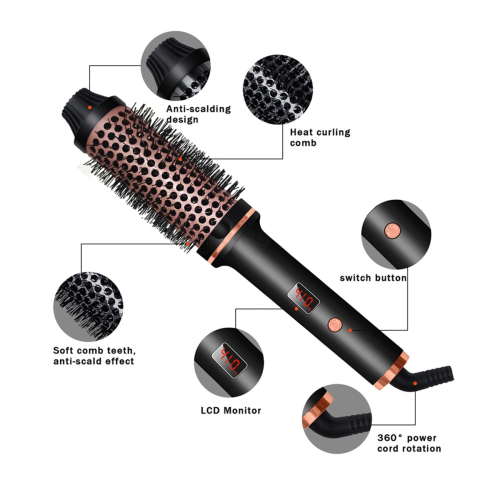 Escova modeladora térmica iônica de 38 mm com plugue europeu 2