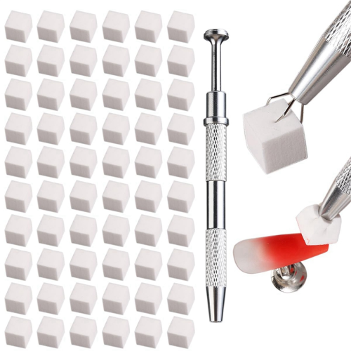 100Pcs Nail Art Sponge Soft Sponges Gradient Nail Art Stamper Tools 2