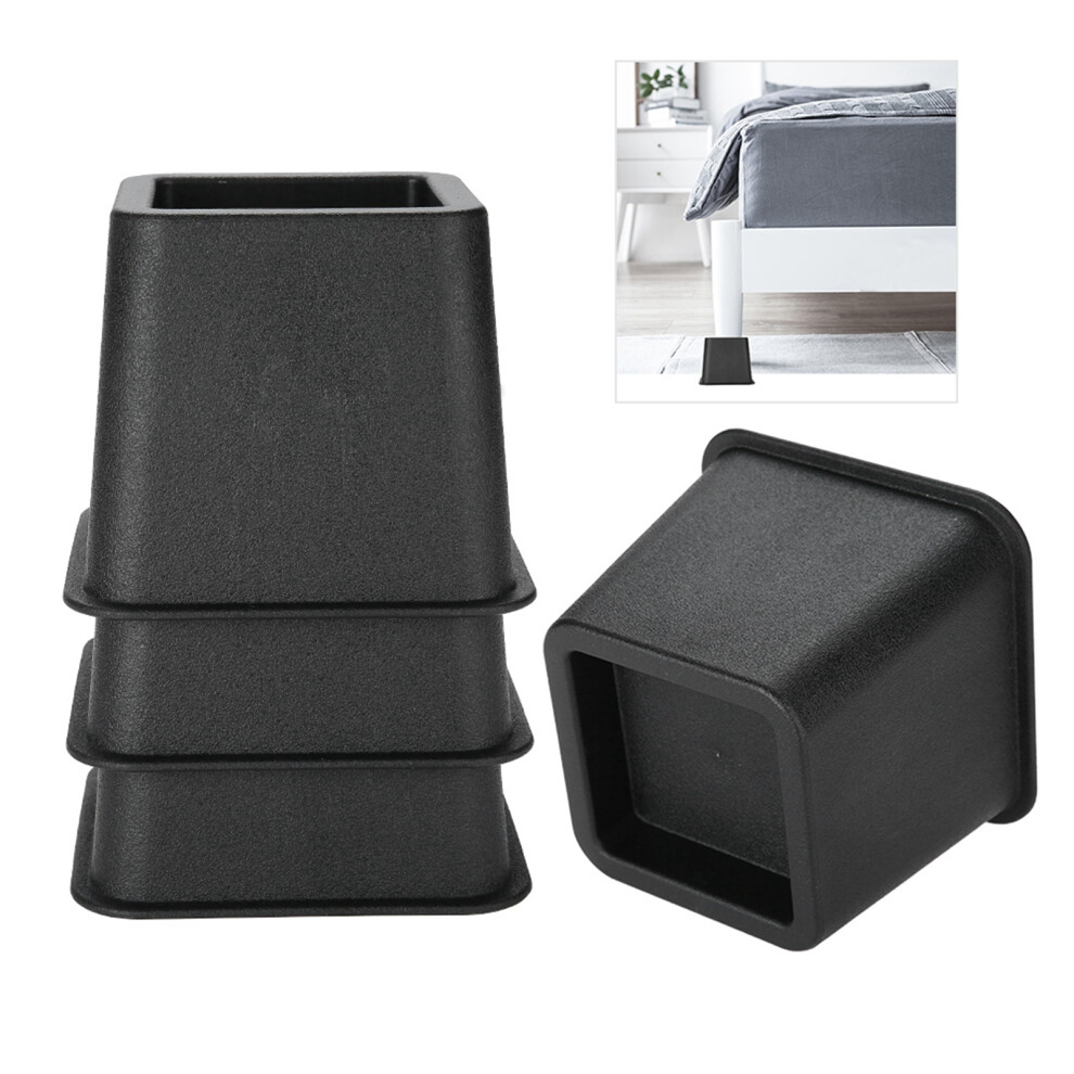 4Pcs/Set 3" Furniture Raisers Adjustable Bed Chair Riser Wide Feet Lift Stands 4631324543605