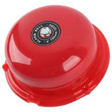 Rote Feueralarmglocke aus Metall, 4 Zoll, internes Schlagwerk, 100 dB