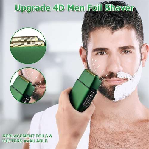 Foil Shaver,Shaver for Men with Ultra-Thin Foil Meshes,green 1