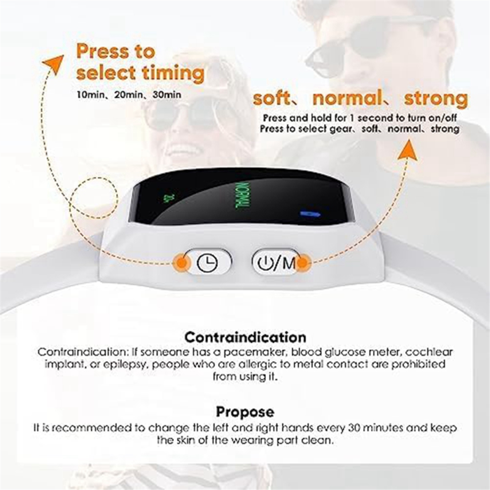 Electric EMS Sleep Aid Watch,Motion Sickness Bands,Black
