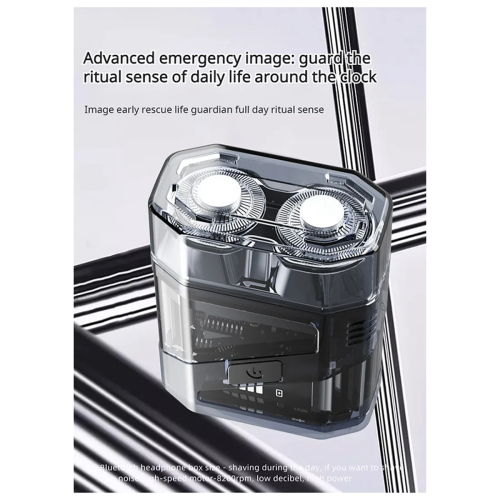 SJ-603 Portable Cool Transparent Double-Head Magnetic Floating Shaver