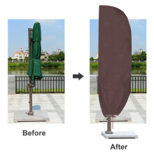 Waterproof Garden Umbrella Cover Protector Outdoor Patio Rain Covers(Coffee)