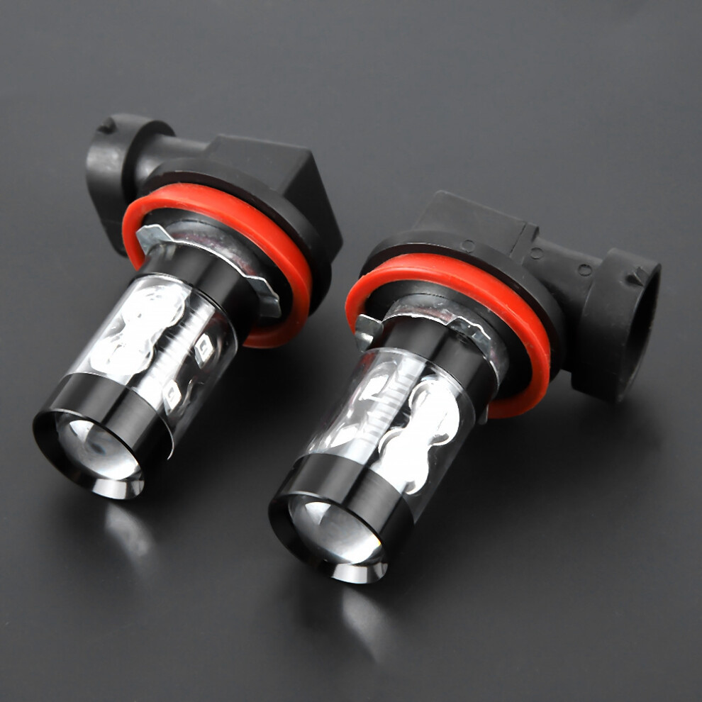 2Pcs H11/H8 6000K 50W Led Head Bulbs Kit Fog Car Driving Lamp Blue/Light 7891324545130