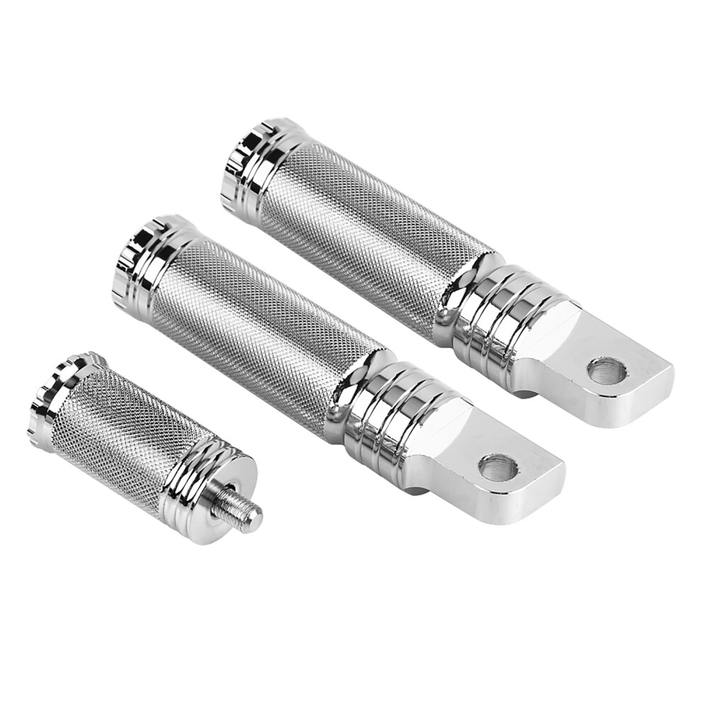 Pair Of Front Rear Motorcycle Cnc Foot Pegs Shifter Pedals Footrest Chrome 7901324545112