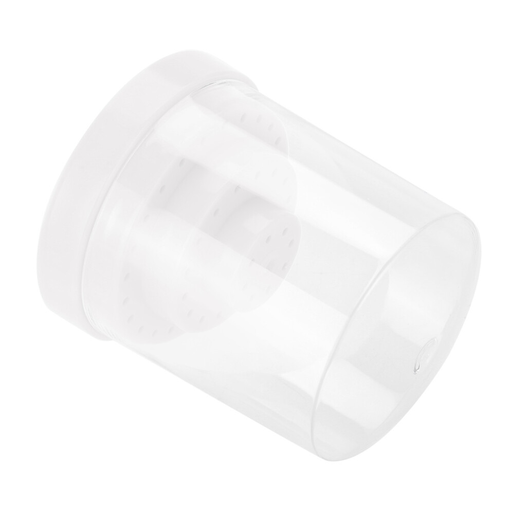White 48 Holes Nail Art Plastic Nail Drill Stand Holder Drill Bit Display Organizer Box