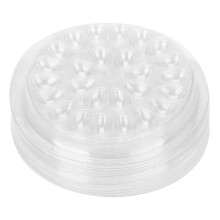 50pcs Disposable Eyelash Glue Holder Transparent Plastic Eye Lash Extension Glue Stand Pad