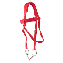 Adjustable Horse Bridle Rein Harness Headstalls with Soft Cushion Red