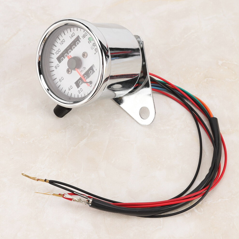 Motorcycle Meter Speedometer Odometer Gauge Turn Signal Headlight Indicator Vintage Steel 12V 4611324545625