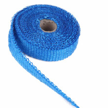 5m Car Insulation Tape Exhaust Heat Wrap with 4 Stainless Steel Cable Ties Blue